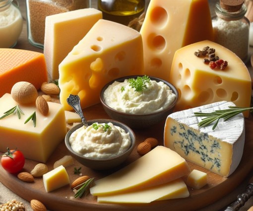 Seleccion de quesos para la crema de calabacín